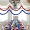 3 Pcs 50 Ft 4th of July Patriotic Garland Tinsel Stars Garland Decorations for Memorial Day 4th of July Outdoor Home Holiday Decor Blue, Red, White